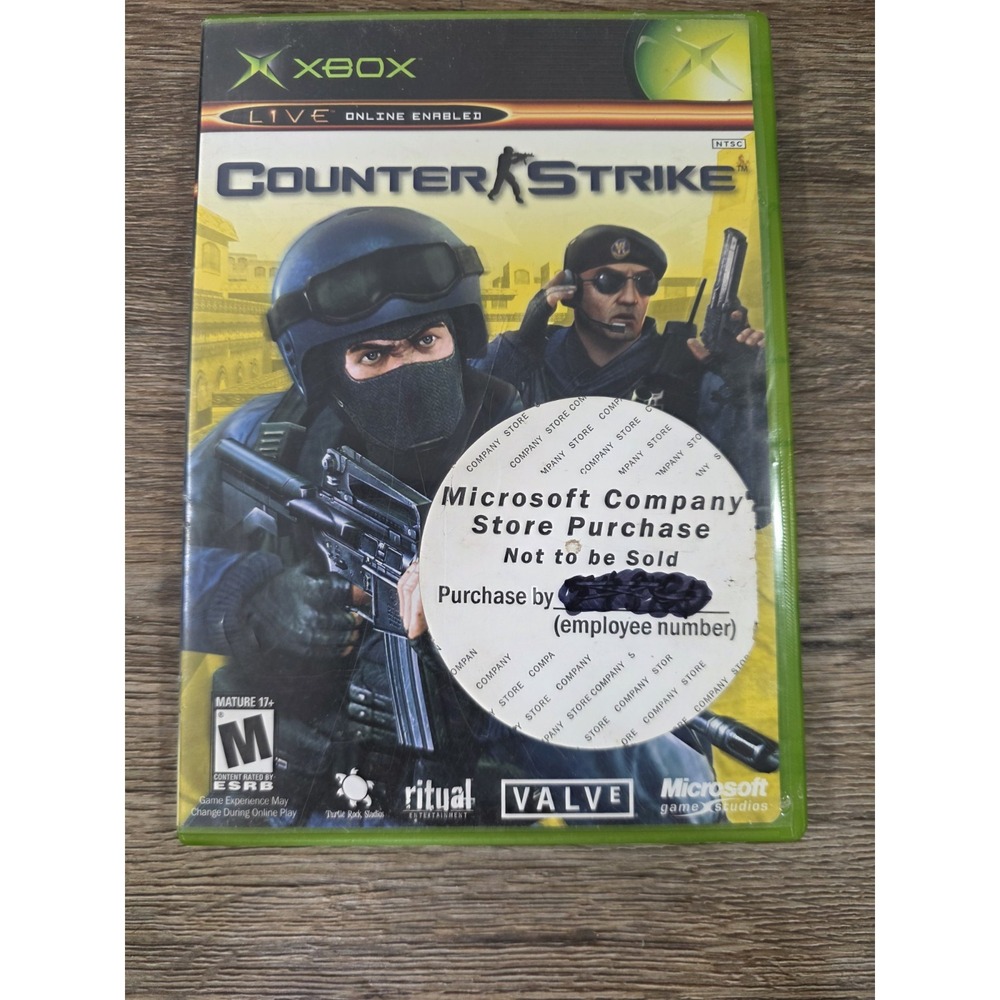 Counter Strike Original Xbox Game CIB Complete Manual Valve Black Label